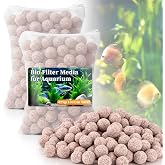 Sukh 15oz Ceramic Bio Balls - Aquarium Fish Tank Filter Media for Sump Pond | Nano-Tech Bio-Spheres Filter Biomedia Balls for Canister Koi Ponds, Freshwater Sump Filters, Replacement Material Supplies