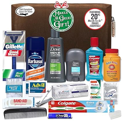Convenience Kits Men's Premium 20 Count Necessities Travel Kit, Featuring: Dove Men & Care Products best men's stocking stuffers Convenience Kits Men's Premium 20 Count Necessities Travel Kit, Featuring: Dove Men & Care Products best men's stocking stuffers