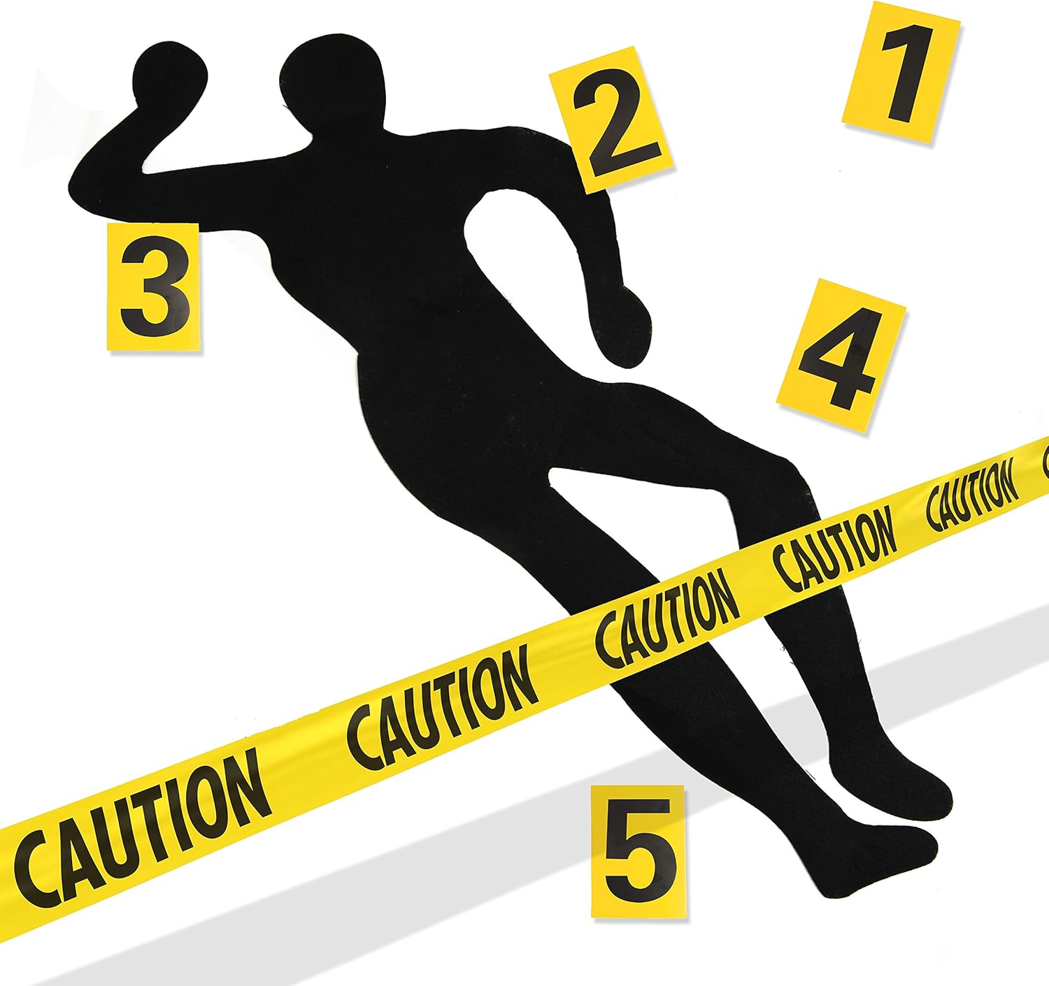 Amazon.com: Prextex Halloween Crime Scene Kit Dead Body Outline Caution ...
