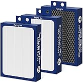 Upgraded 500/600 Replacement Filter for Blueair Classic 500/600 Air Cleaner Purifier 501 503 505 510 550E 555EB 601 603 605 650E Particle Filters, Filled with Activated Carbon Pellets, 3 Pcs 1 Set