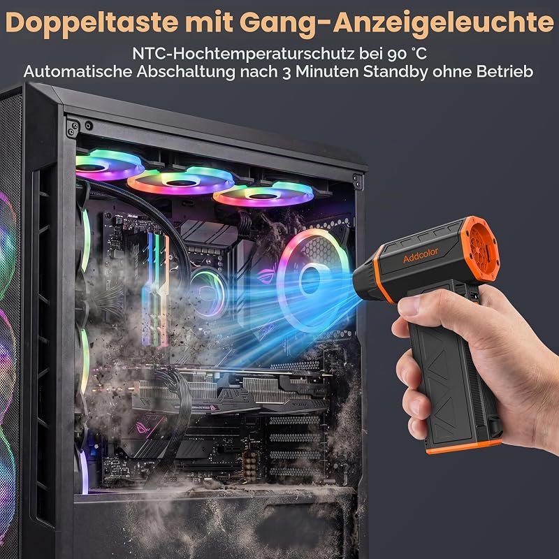 Kabelloser Air Duster,100000 U/min Elektrische Staubgebläse