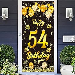 wongmode Happy 54th Birthday to You Door Banner