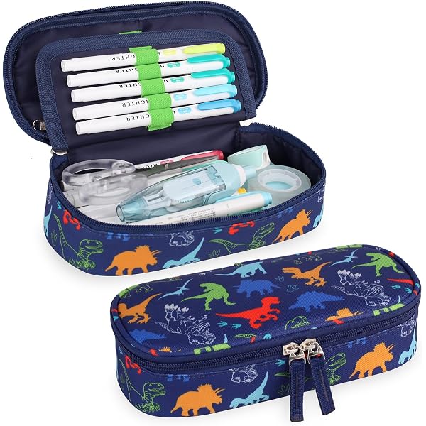 Bagseri Pencil Case For Girls - Cute Pencil Pouch For Kids, Large Capacity Pencil Bag Organizer For School, Pencil Box With Name Card (Pink Tie-Dye