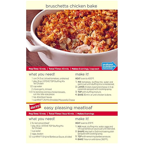 STOVE TOP STUFFING MIX, CHICKEN, 12 OUNCE BOX