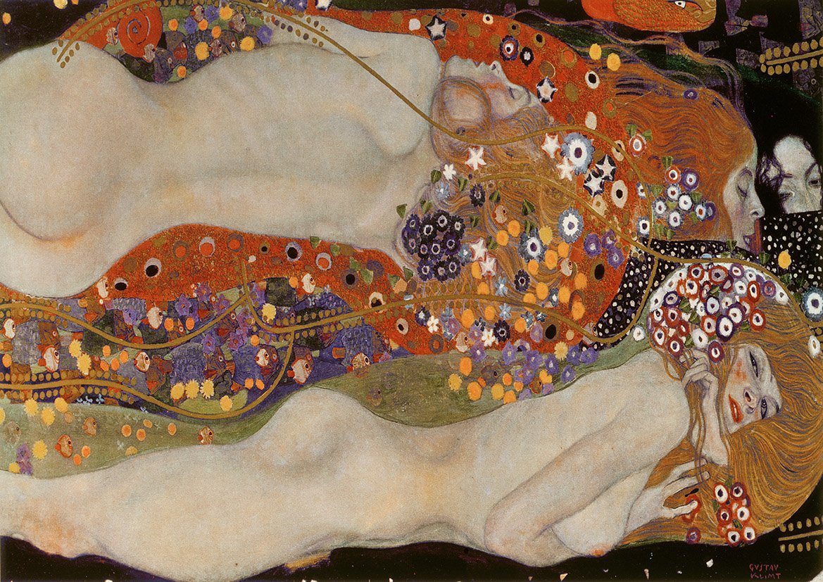 Gustav Klimt: Water Serpents II. Fine Art Print/Poster. Size A3 (42cm x 29.7cm)