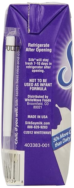SILK SHELF-STABLE SOYMILK SINGLES, VERY VANILLA, DAIRY-FREE, VEGAN, NON-GMO PROJECT VERIFIED, 8 OZ., 18 PACK