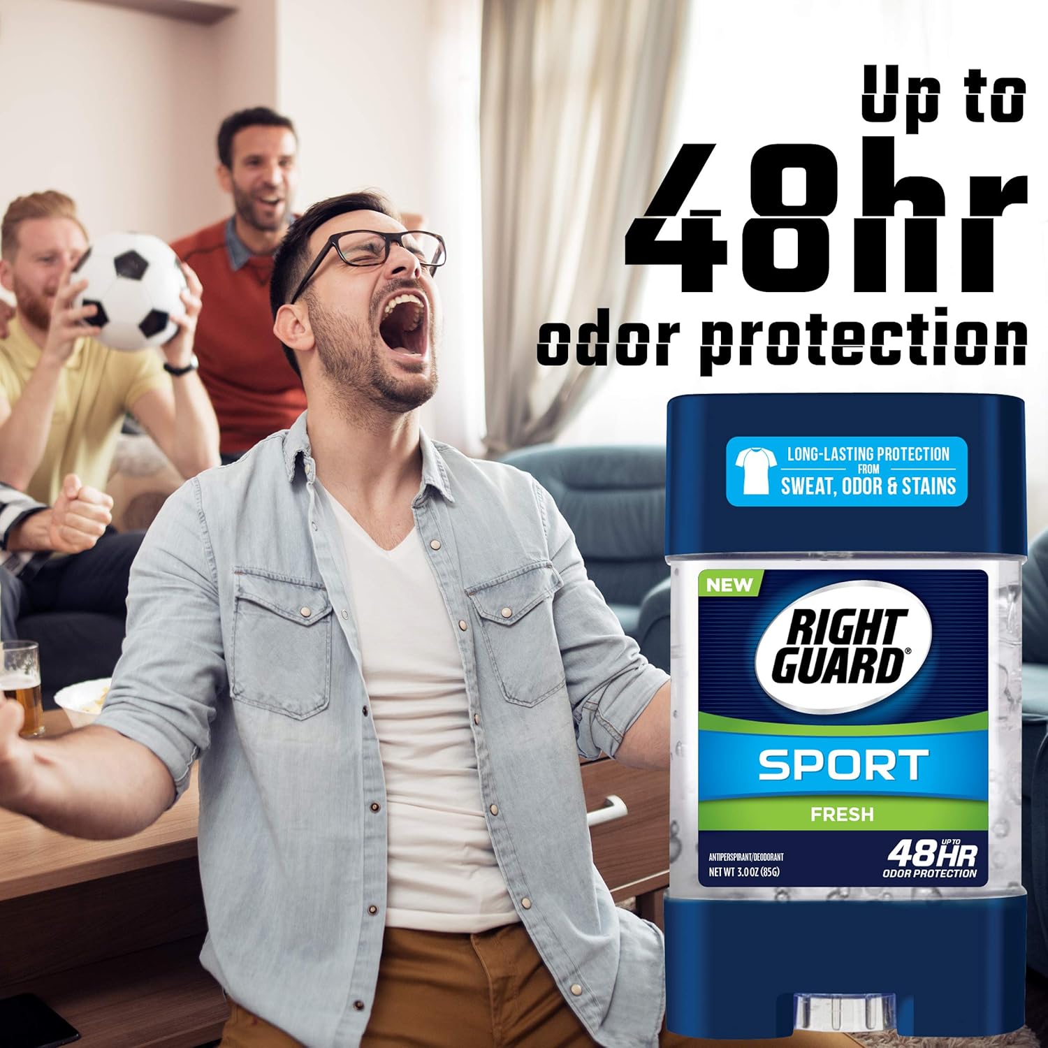 Right Guard Sport Antiperspirant Deodorant Gel, Fresh, 3 Ounce (Pack of 6) : Antiperspirant Deodorants : Beauty