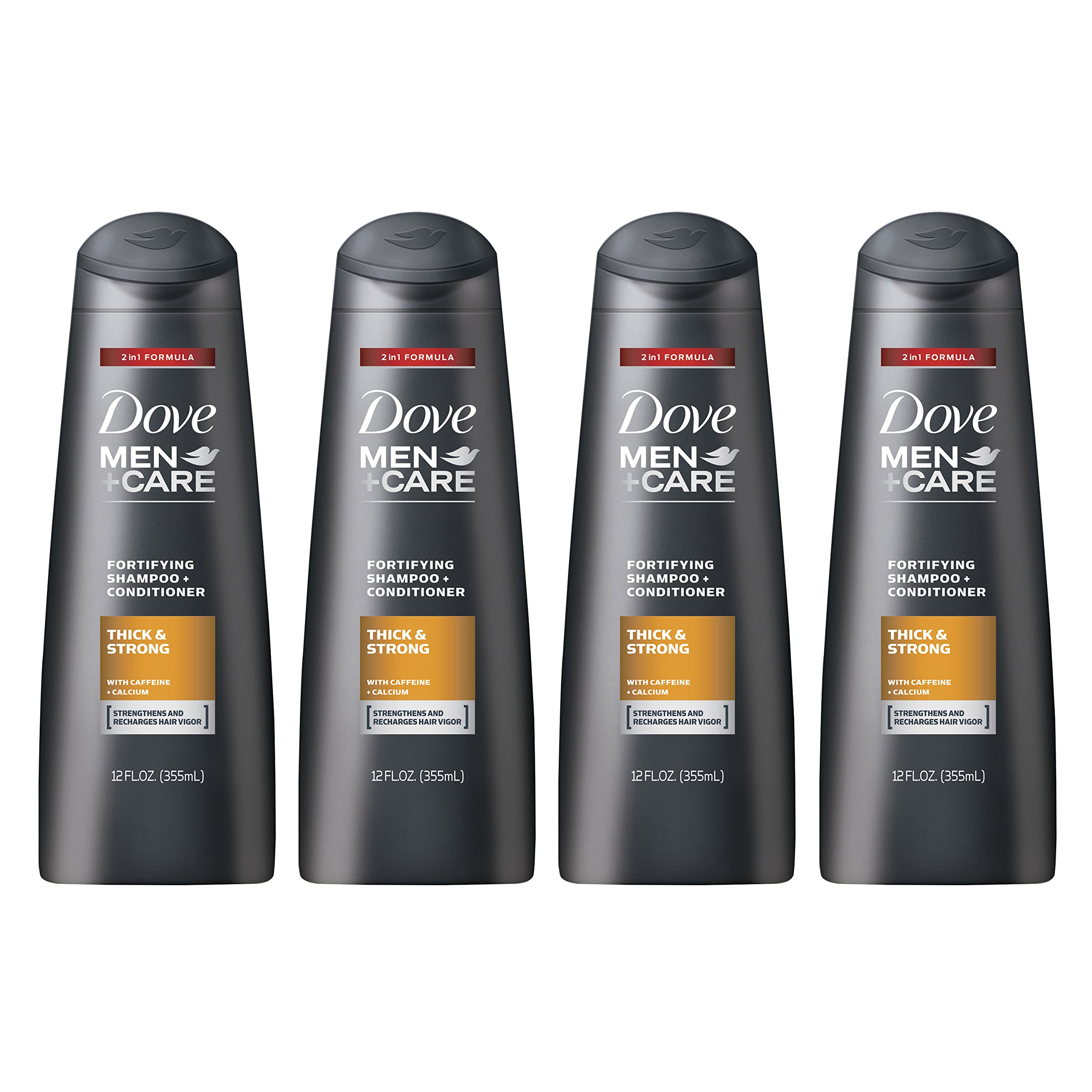 Dove Men+Care 2 In 1 Shampoo And Conditioner, Thick And Strong 12 Oz, 4