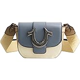 True Religion Women's Crossbody Bag, Mini Flap Adjustable Shoulder Handbag Purse with Horseshoe Logo