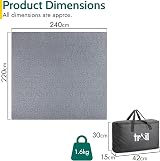 Trail Soft Fleece Tent Carpet 240x220cm with Foam Core & PE Base view 6