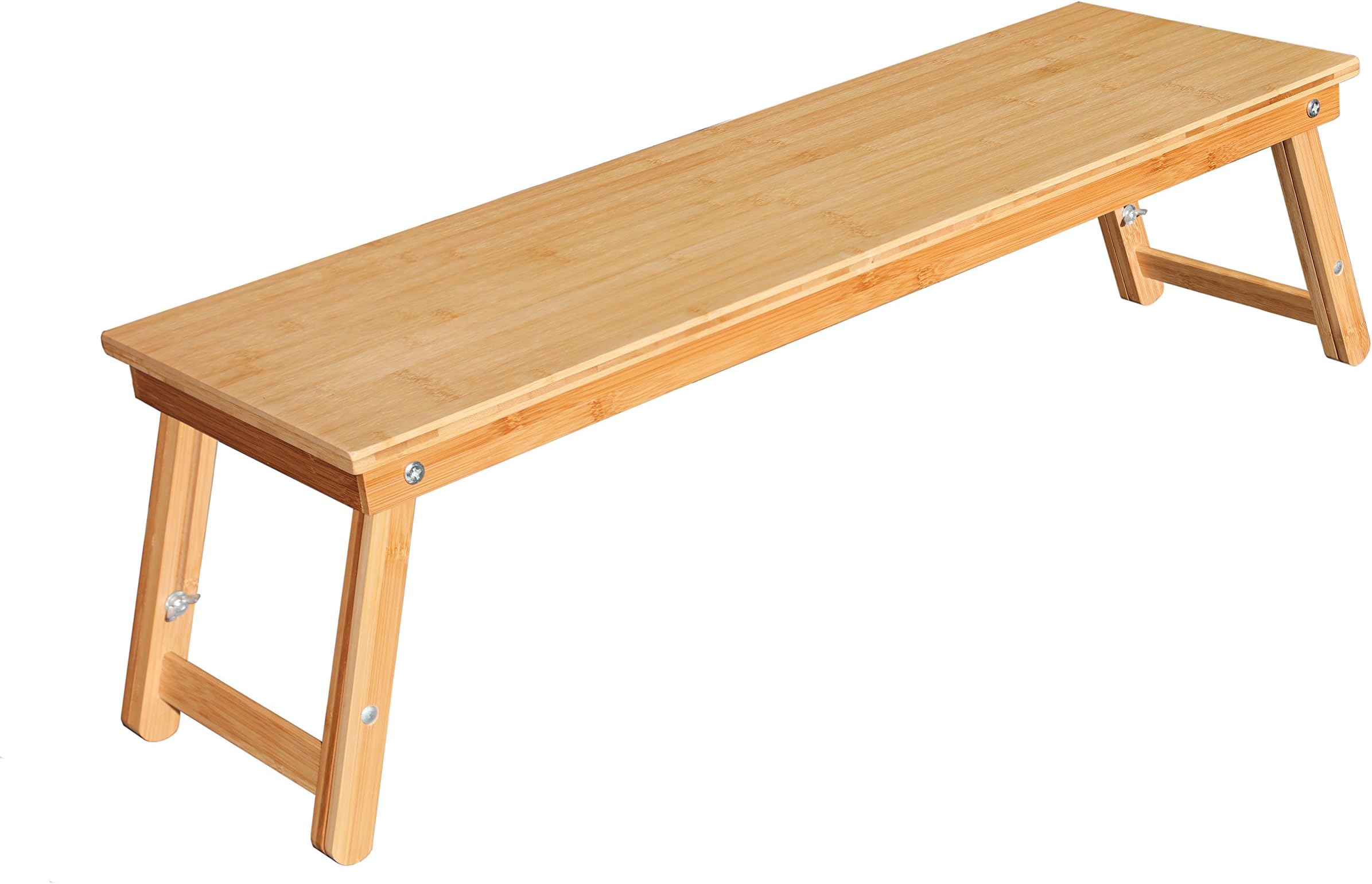 Upstation Bamboo Standing Desk Keyboard Riser - Adjustable, Portable, Foldable - Fully Assembled - 80 x 25cm Surface …