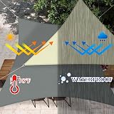 RICHIE Sun Shade Sail Rectangle 2m x 4m Waterproof Beige 98% UV Block view 4