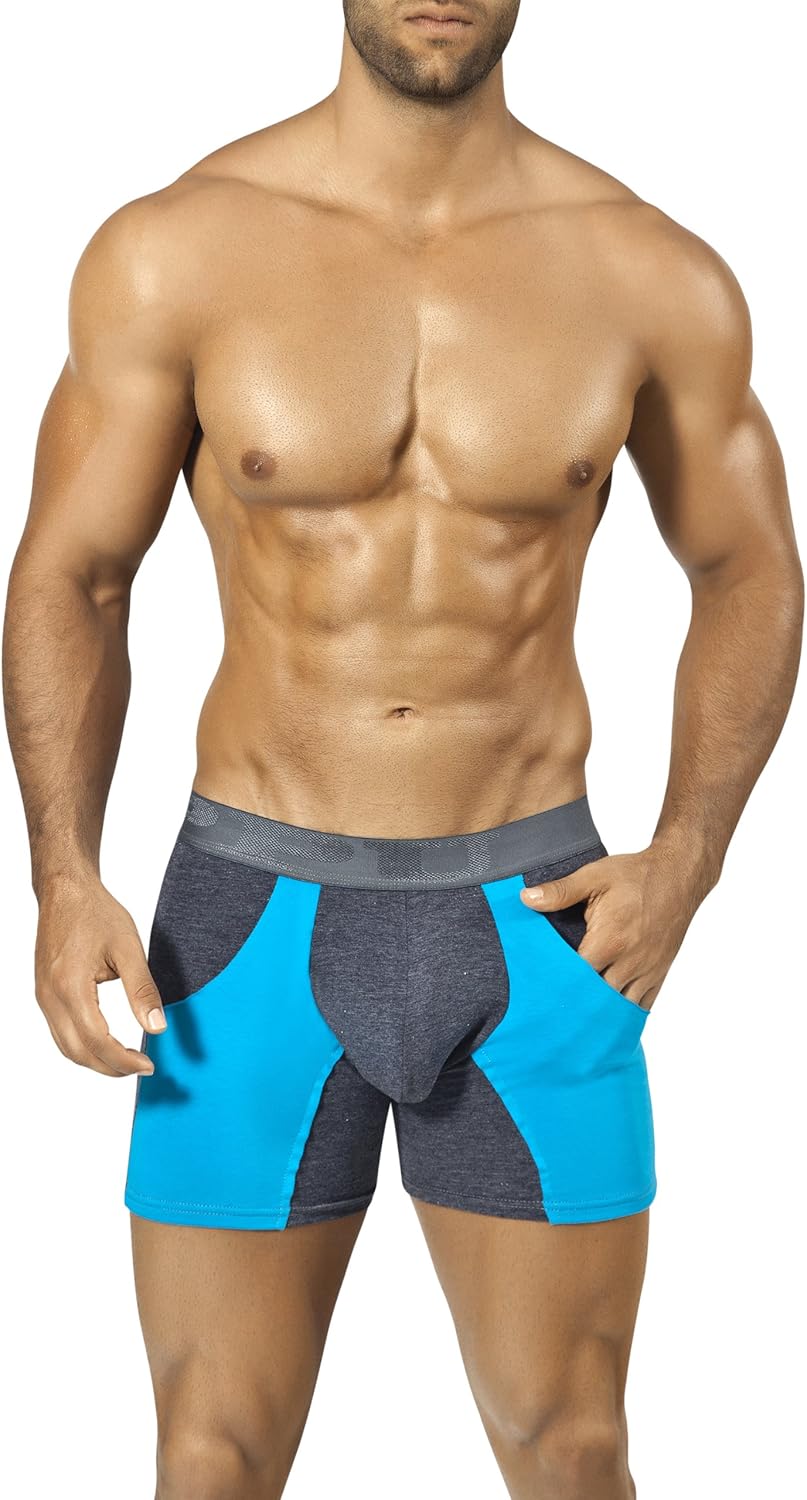 PPU Boxer with pockets White/Red Xlarge Boxer Briefs