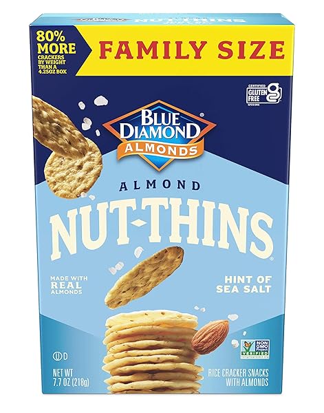 BLUE DIAMOND ALMONDS NUT-THINS GLUTEN FREE CRACKER CRISPS,...