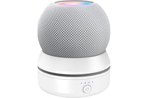PlusAcc Battery Base for HomePod Mini - 10000mAh Portable Charging Station, Cord Management Home Pod Mini Accessories Stand Holder for Bedroom and Outdoor, No Muffled Sound (White)