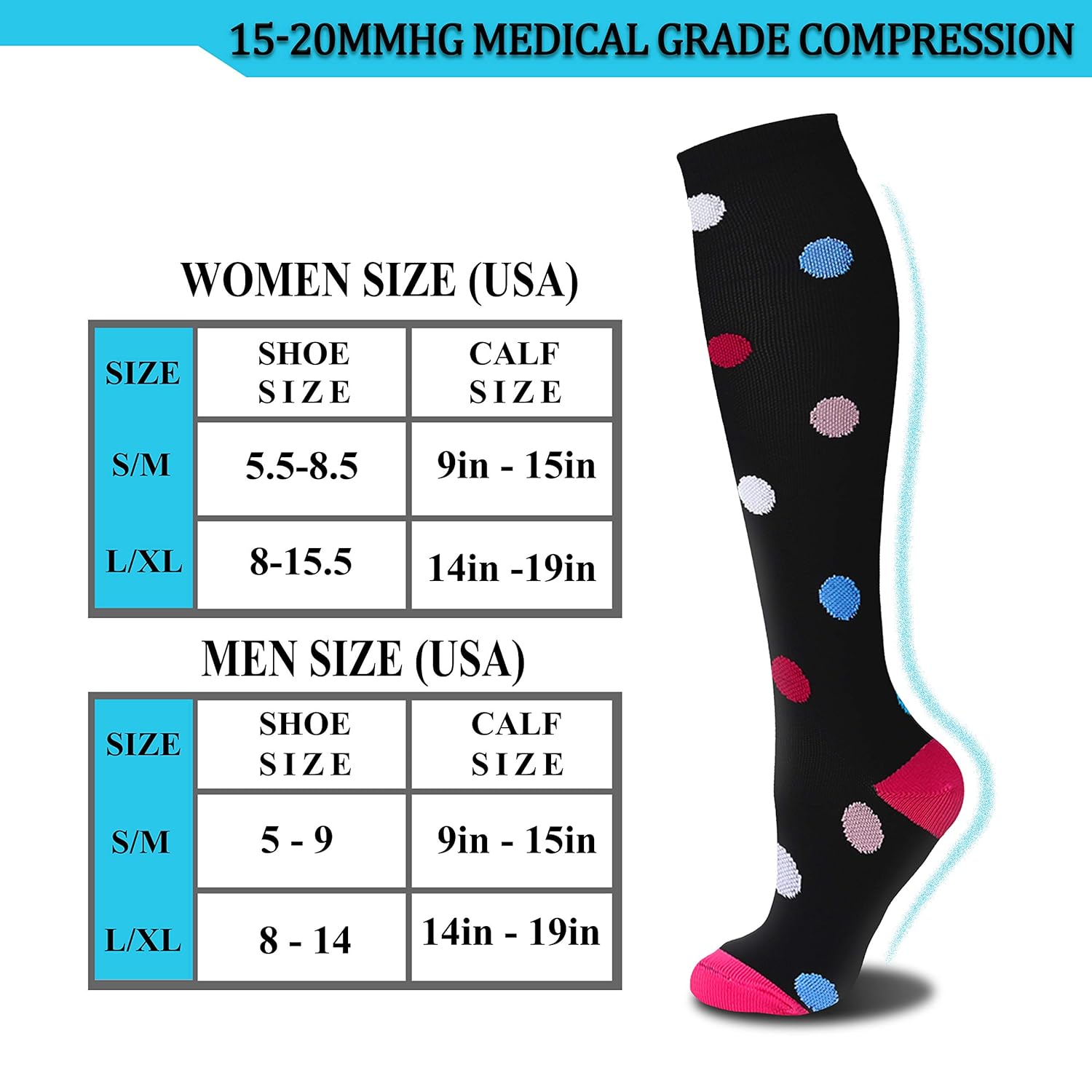 Best mmhg for compression socks Outlet