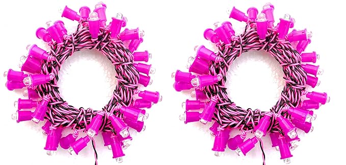 Lance Retail LED Decor Light (12m = 40ft each, Pink) - Set of 2