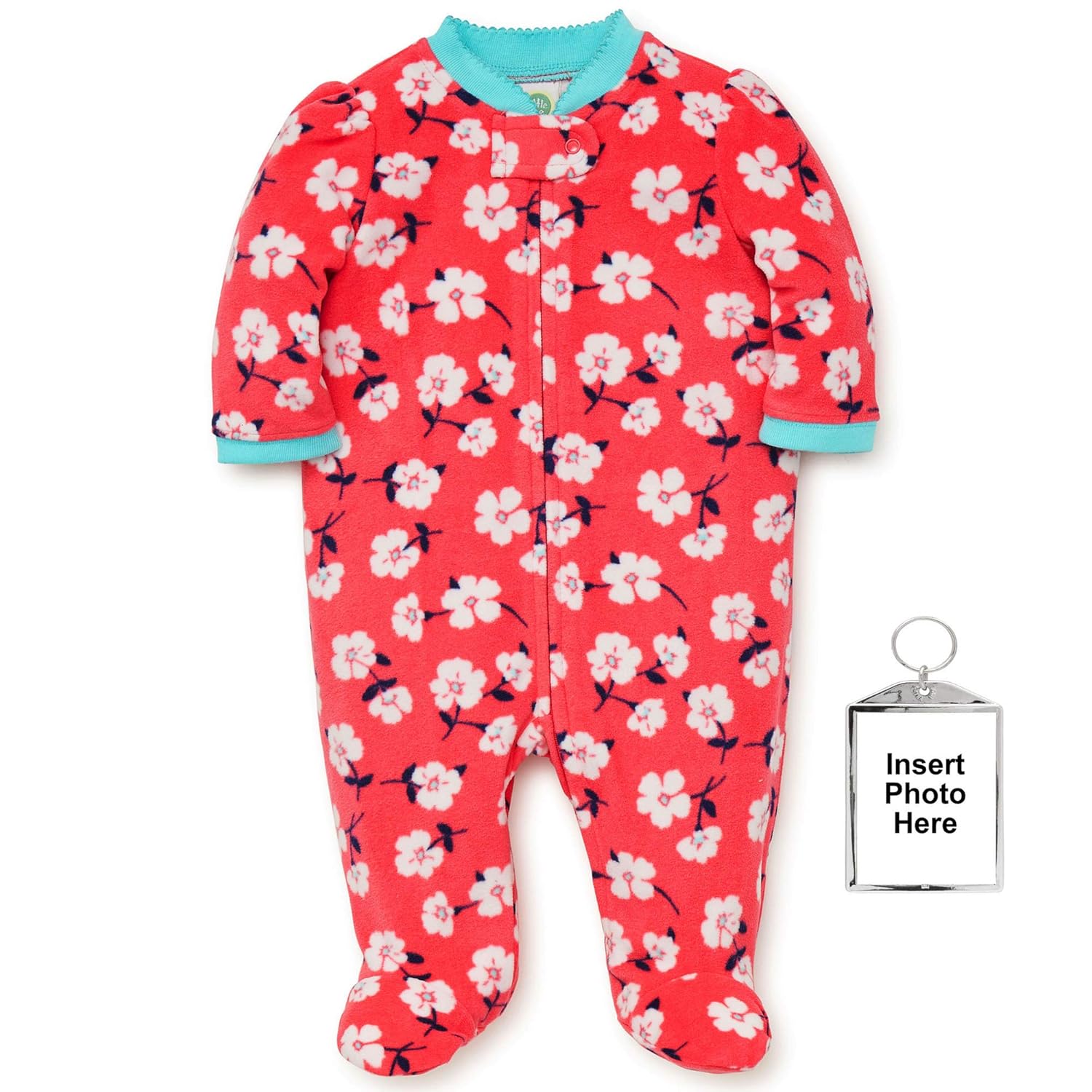 Little Me Winter Fleece Baby Pajamas with Feet Blanket Sleeper Footie