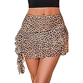 Avidlove Women's Asymmetric Ruffle Mini Skirt Ruched Hem Tiered Skirt Sexy Lace Lingerie Short Skirts