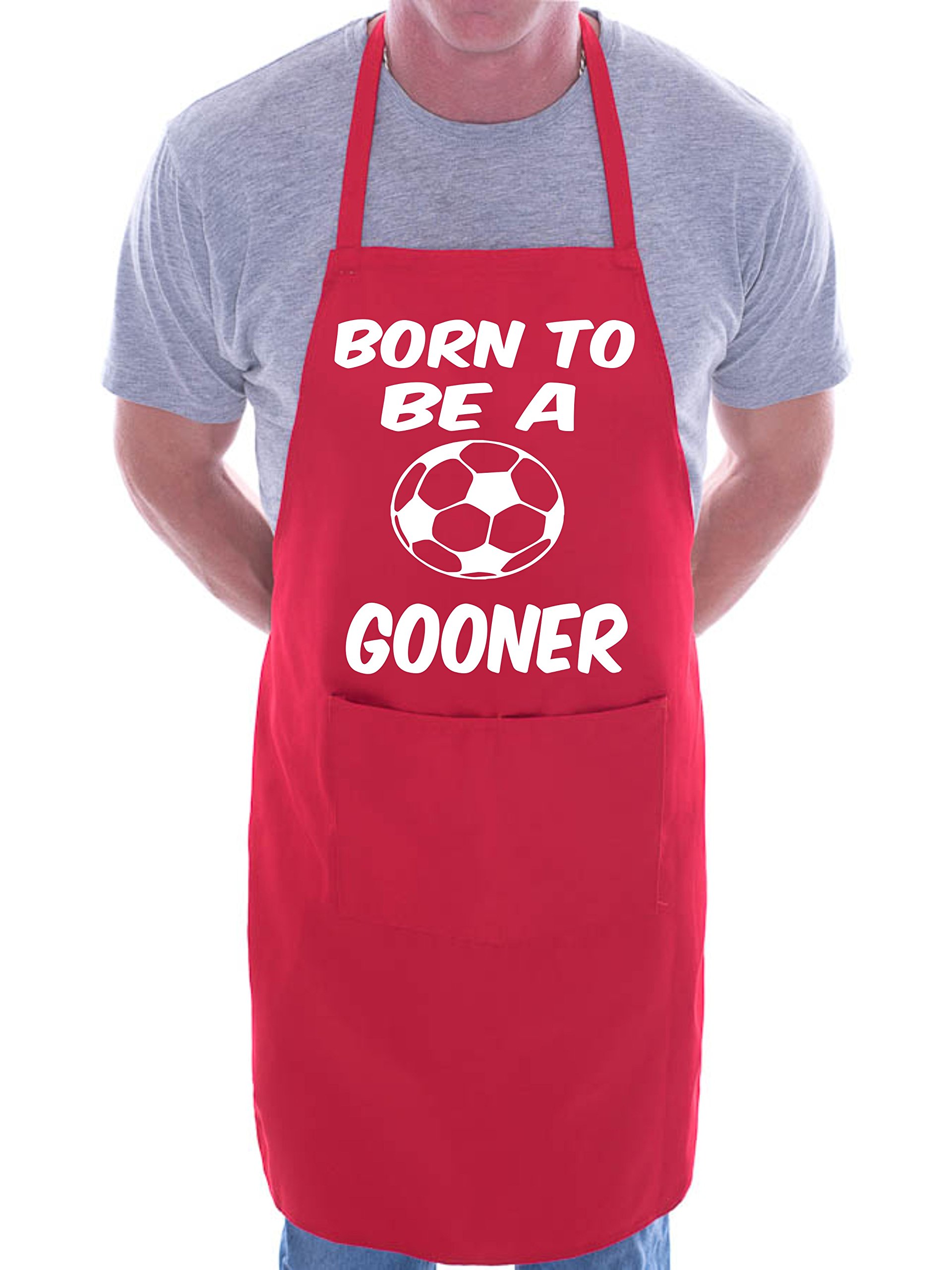 Arsenal Born To Be Gooner BBQ Cooking Funny Novelty Apron Red, One size