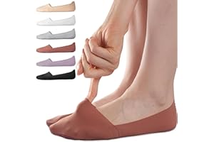 Sofier No Show Socks Womens, Non Slip Low Cut 6 Pairs Thin Silky Dress Footies Liner Invisible Socks Flats Loafers Sneakers