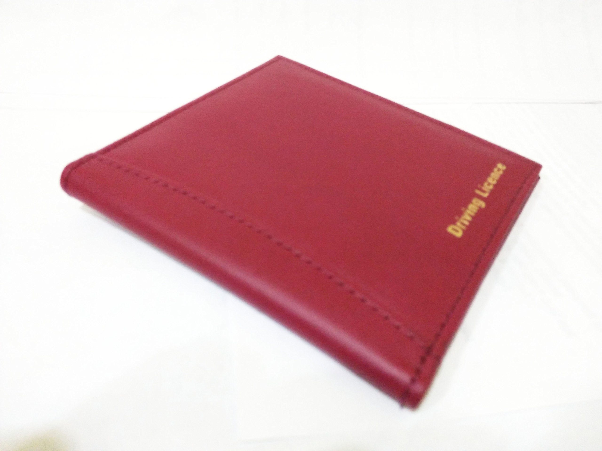 AKSHIDE Leather Style Driving Licence Holder/Driving Licence Cover/Wallet/Protector (Burgundy)