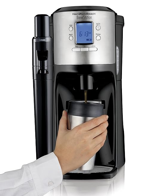 Amazon ハミルトンビーチ49150 BrewStation with Flavorディスペンサーコーヒーメーカー、ブラック