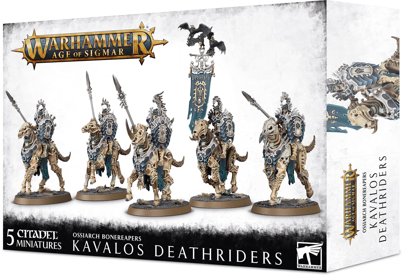 Games Workshop - Warhammer Age of Sigmar - Ossiarch Bonereapers Kavalos Deathriders, Black