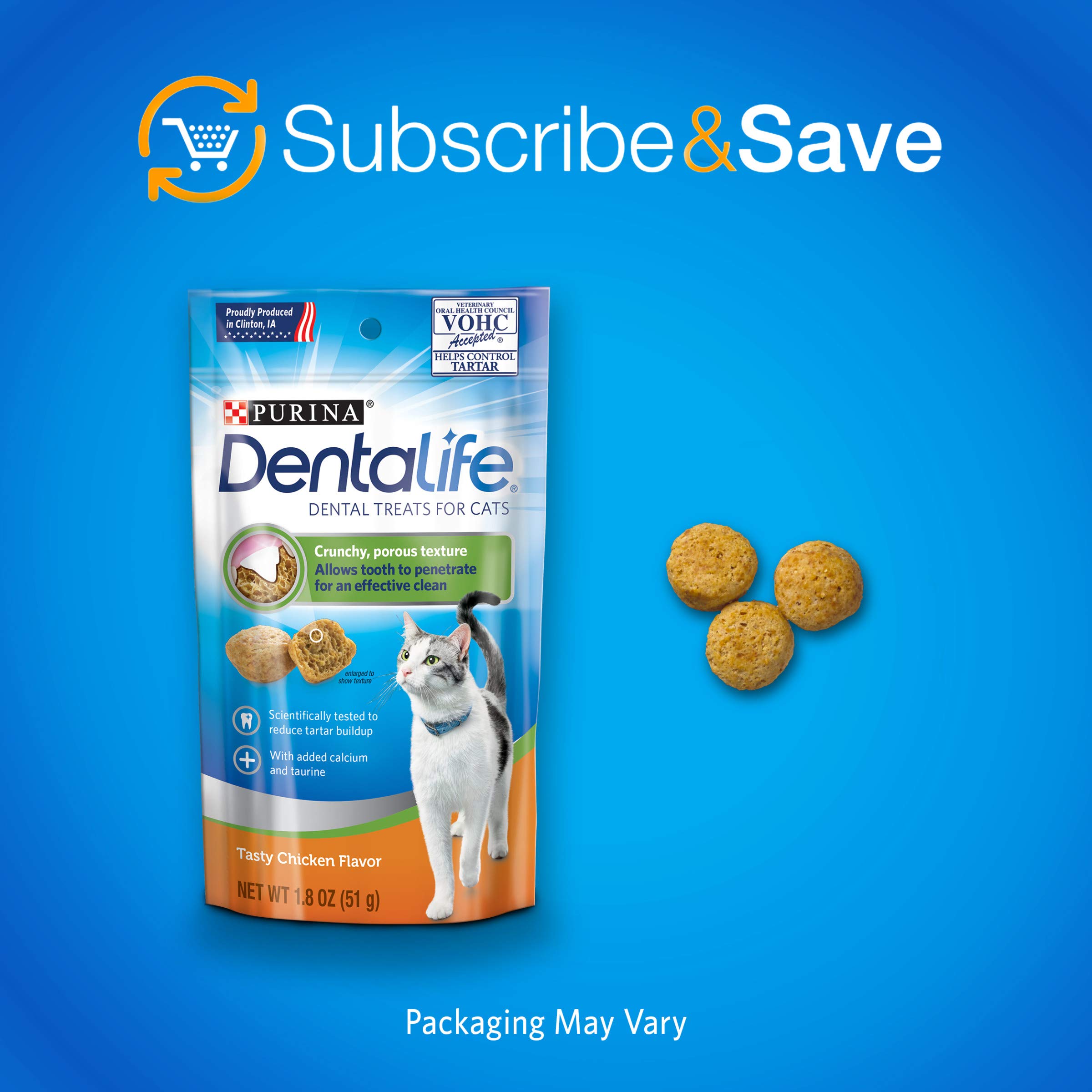 Purina Dentalife Tasty Chicken Flavor Cat Treats (10) 1.8 Oz. Pouches