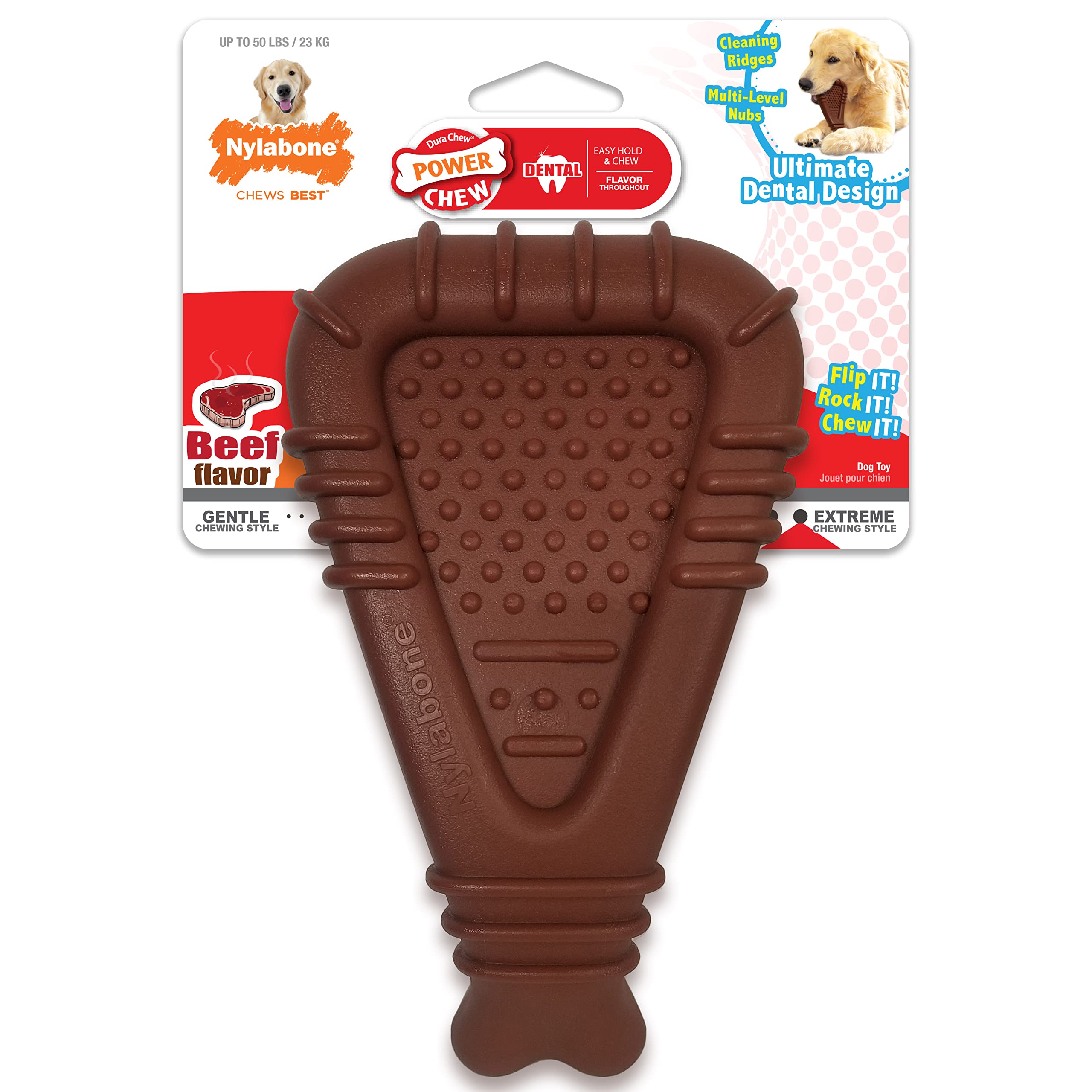 Nylabone Arch Bone Dental Power Chew Toy for Dogs, Aggressive Nylon Dog Chew Toy