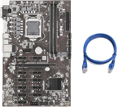 Nicfaky B250B ETH Mining Motherboard LGA1151 DDR4 12X GPU Slot MSATA SATA3.0