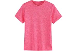 HERCUGIFTS Girls/Kids/Teen Quick Dry Sport T Shirts Moisture Wicking Tee Shirts Athletic Tops（Age 5-18Y）