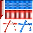 WILLBOND 72 Pcs Hair Perm Rods kit Short Plastic Perming Rods Set Cold Wave Rods 2 Sizes Hair Curling Rollers Hairdressing Tools with Steel Tail Pigtail Comb for Hair Styling (2 Colors, 2.36 in)