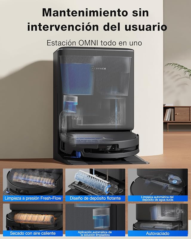 DEEBOT T90 Pro Omni Robot Aspirador e esfregão, 30000 Pa
