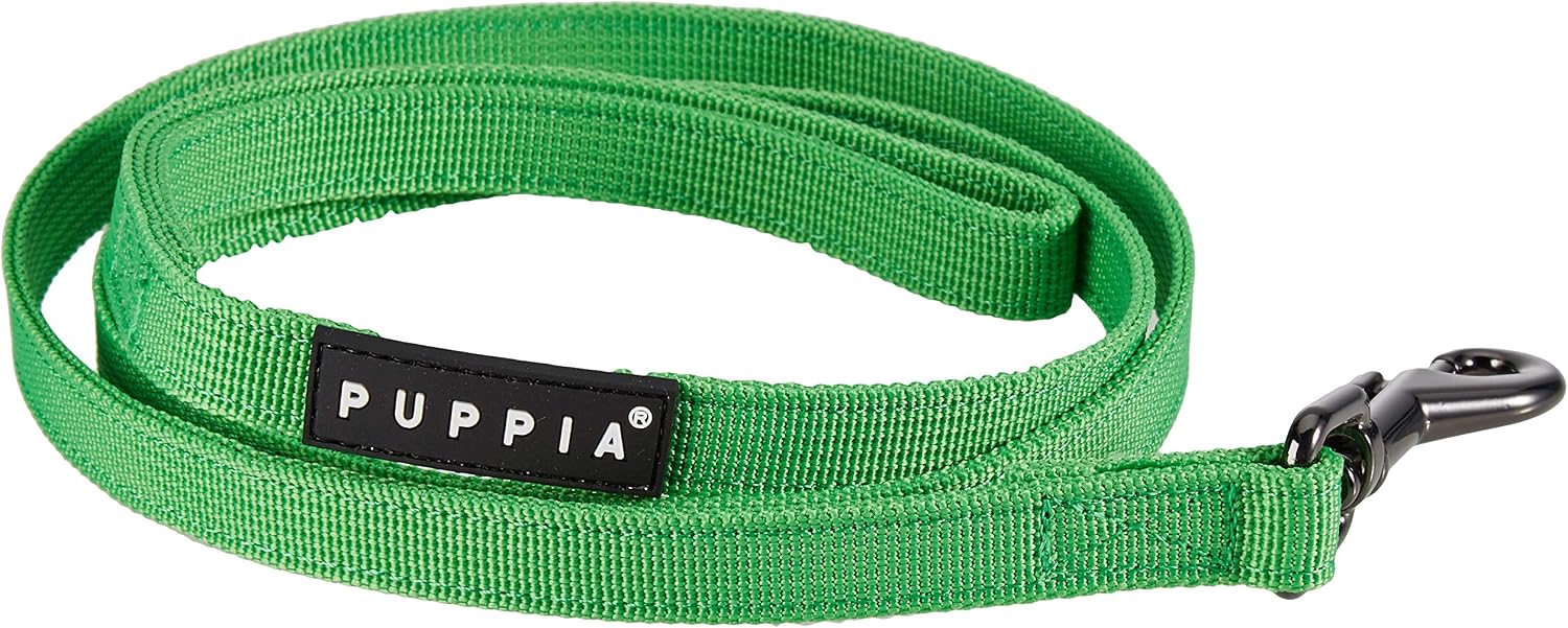 Puppia Nylon Lead Soft Dog Collar, Medium, Green
