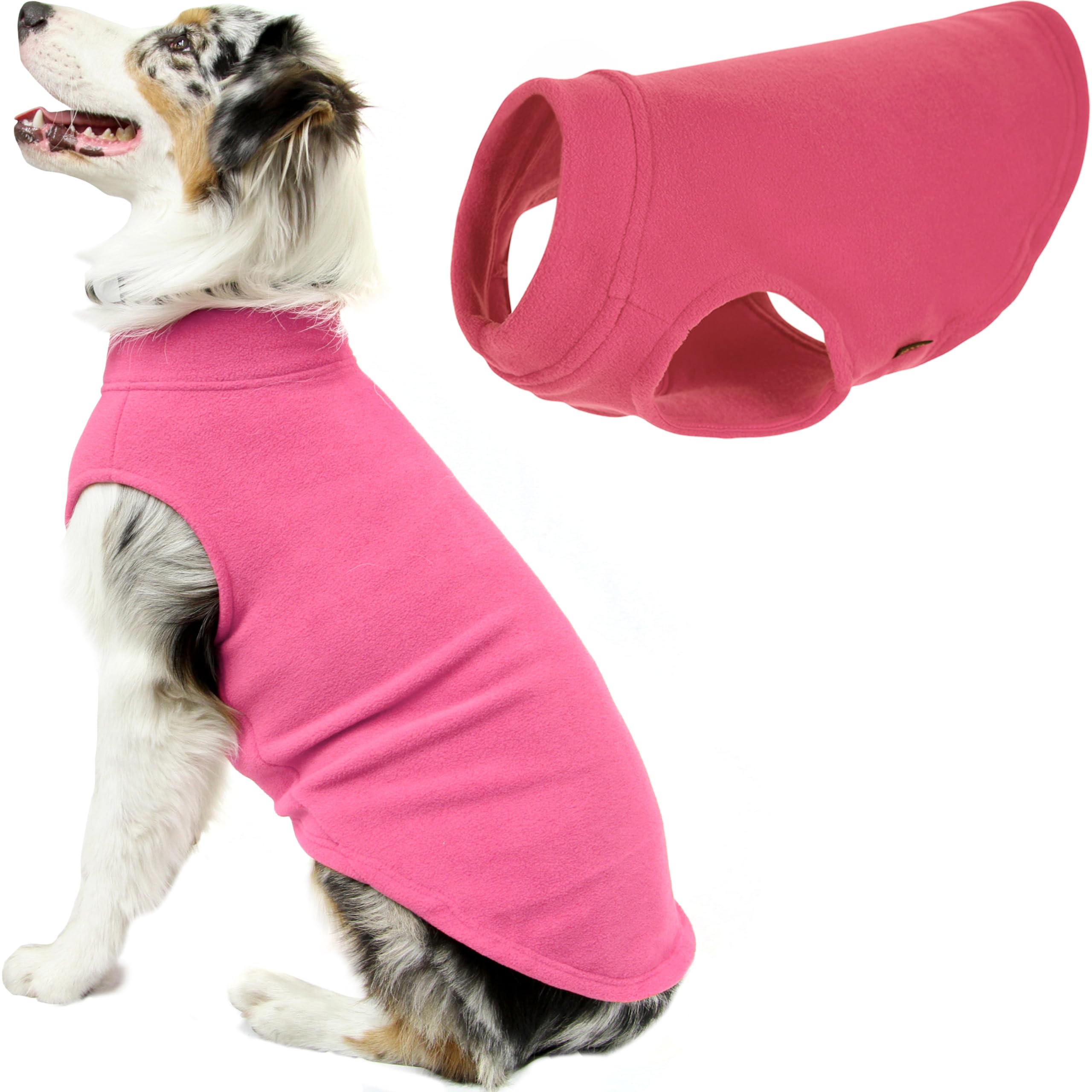Gooby Stretch Fleece Pull Over Cold Weather Dog Vest, 6X-Large, Pink โ image 1
