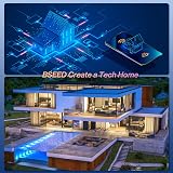 BSEED Smart Light Switch 3 Gang 2 Way Black Glass Backlit view 2