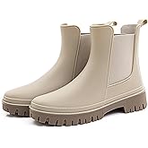 Fubotao Women's Short Rain Boots Waterproof Chelsea Rain Boots For Ladies