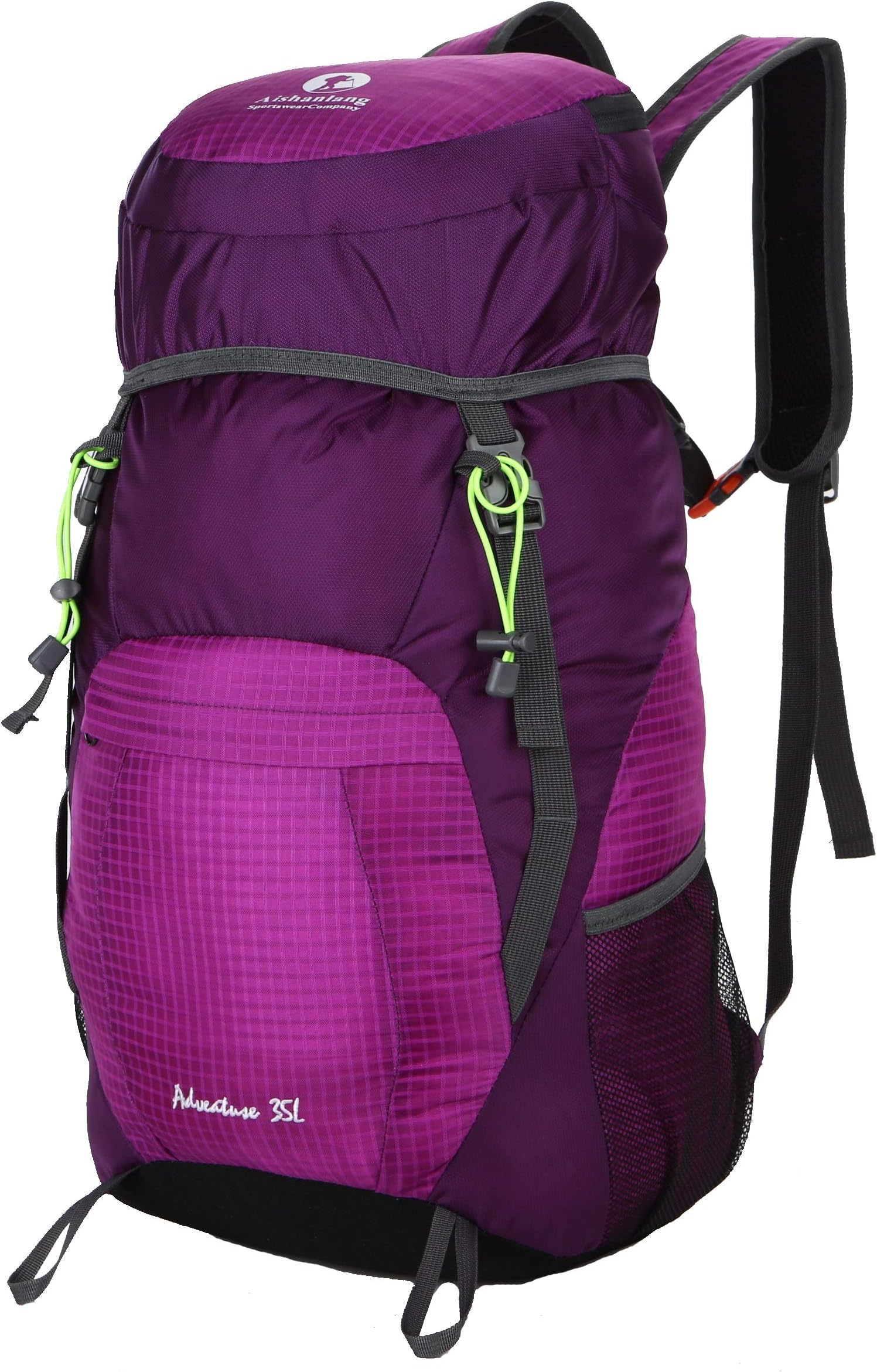 Luisport Foldable Hiking Backpack Packable Backpack Durable and Waterproof Hike Backpack for Women and Men (B-Purple)