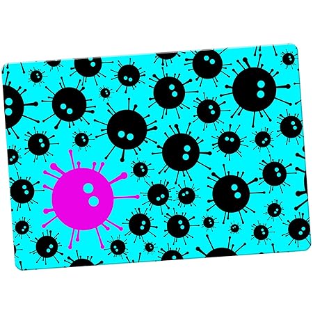 Negro diseño de monstruos con virus imán para nevera, Turquoise ...