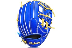 WISDMERY Full Grain Leather Baseball Softball Glove Adult Youth Infield Outfield