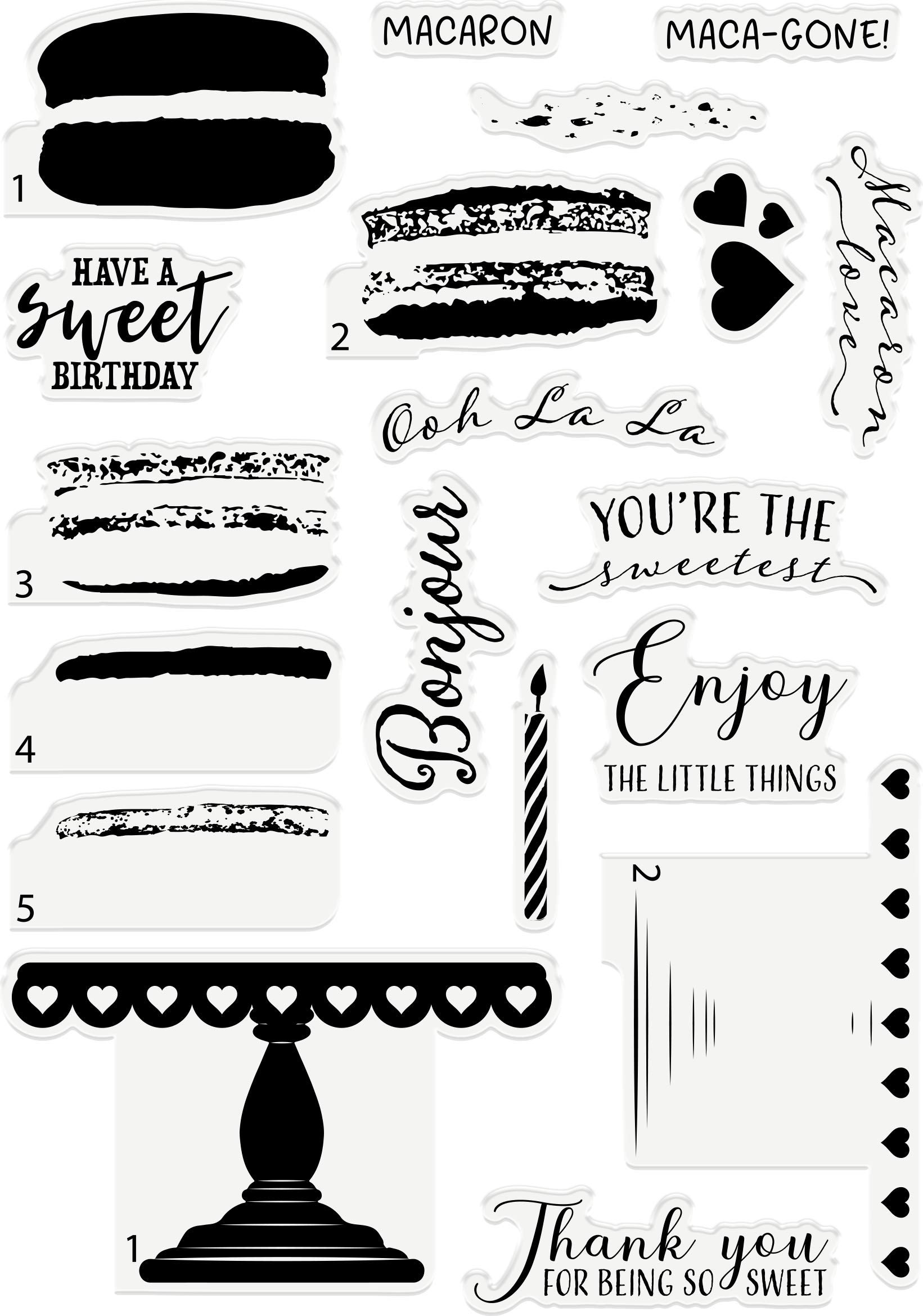 Crafter's Companion Gemini-Stamp & Die-Marvellous Macarons, One Colour, One Size