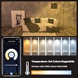 ANTELA Smart Bulb E27 RGBW 9W 1000LM WiFi Alexa Google Home 4 Pack view 3