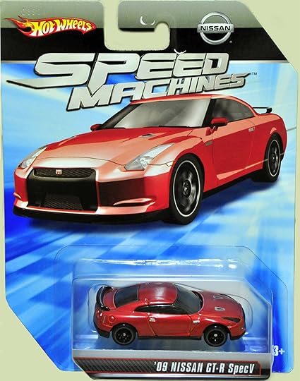 Amazon Com 09 Nissan Gtr Hot Wheels Speed Machines Orange 09 Nissan Gt R Specv 1 64 Scale Collectible Die Cast Metal Toy Car Model Toys Games