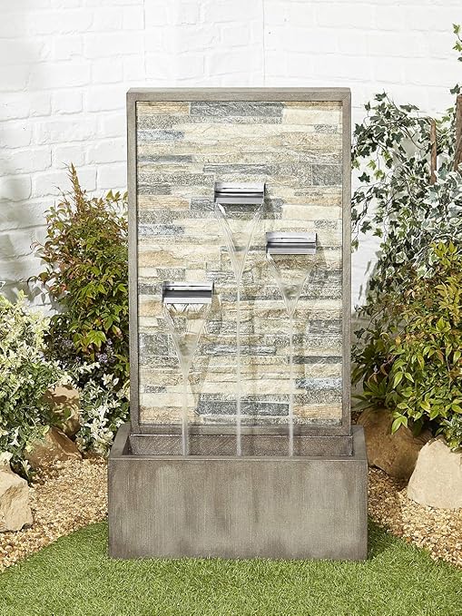 Easy Fountain Kelkay Mottled Trio Water Feature Amazon.co.uk Garden
