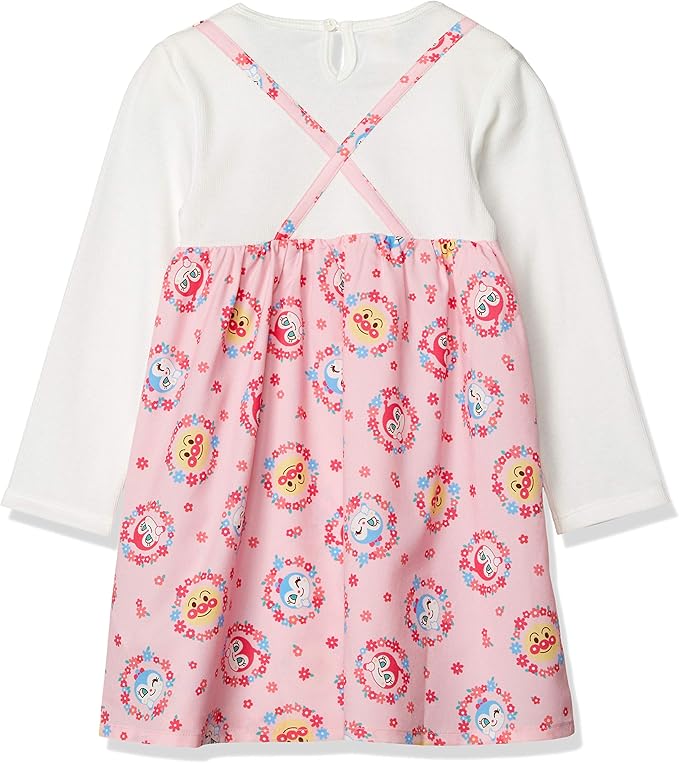 Amazon アンパンマン レイヤードワンピース Pa7773 アンパンマン女児フェイクレイヤードワンピース ライトピンク 日本 100 日本サイズ100 相当 ワンピース チュニック 通販