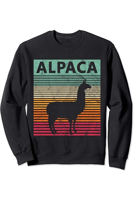 Amazon.com: LLaama Vintage Lama Retro Alpaca Lama Sweatshirt : Clothing,  Shoes \u0026 Jewelry