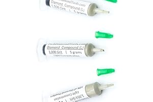TechDiamondTools Kit of 3 Diamond Polishing Compound Polishing Paste USA Made 1050 1500 3000 Grit for Marble Glass Metal Rock Jewelry Resin Silver Gemstone with 10% of Diamond Powder