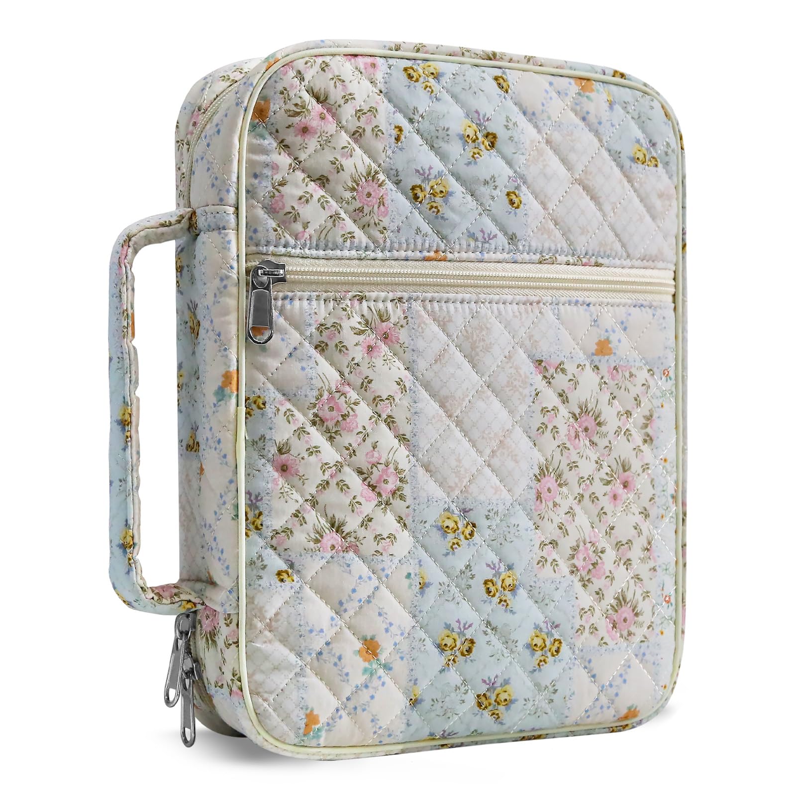 Photo 1 of WOBAGMEN Bible Cover Case for Women,Large Bible Tote Bags Organizer Quilted Carrying Case for Girls,Bible Study Supplies Accessories Christian Gifts for Women(Colorful Floral, M)