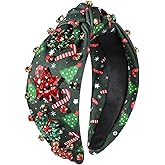 MOLOCH Christmas Headband for Women Christmas Tree Bow Snowflake Knotted Headband Jeweled Crystal Xmas Head Band Xmas Decorations Gifts